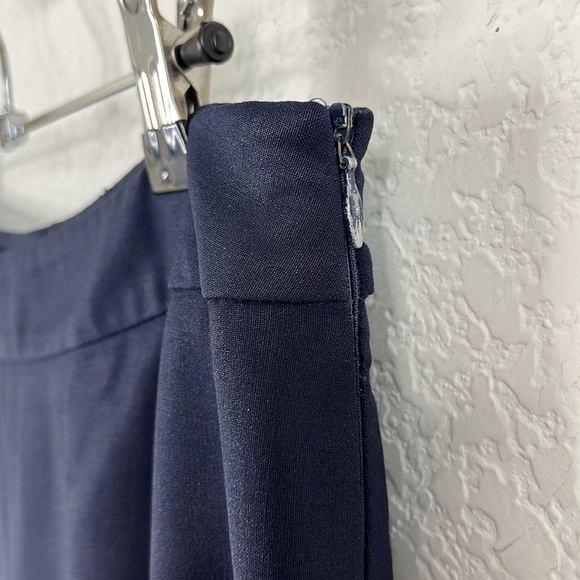 Armani Collezione Silk Wool Stretch Flat Front Side Zip Trousers - Picture 4 of 9